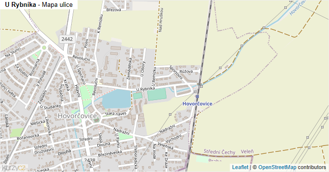 U Rybníka - mapa ulice
