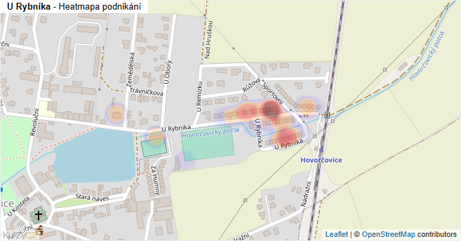 U Rybníka - mapa podnikání