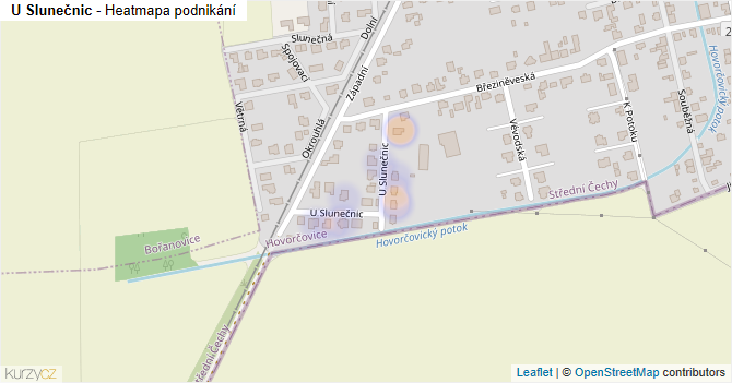 U Slunečnic - mapa podnikání