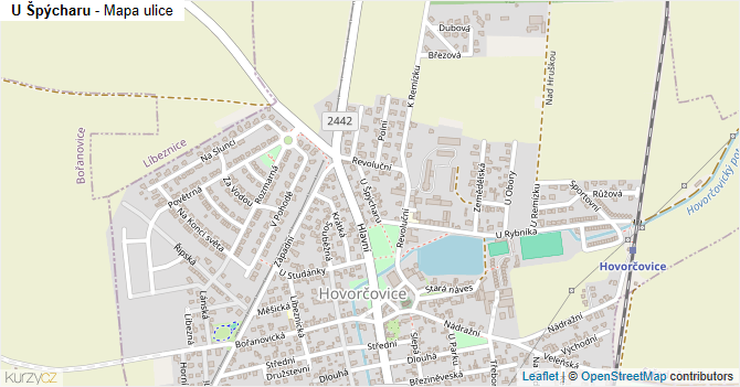 U Špýcharu - mapa ulice