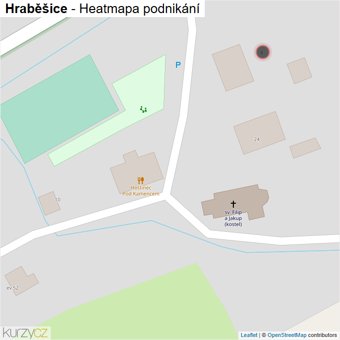 Mapa Hraběšice - Firmy v obci.