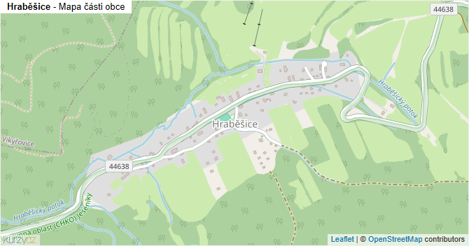Hraběšice - mapa části obce
