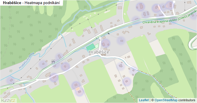 Hraběšice - mapa podnikání