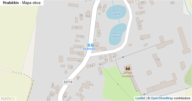 Hraběšín - mapa obce