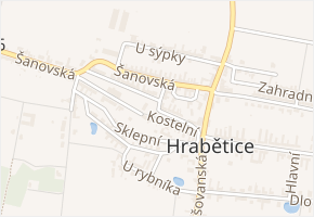 Hrabětice v obci Hrabětice - mapa části obce