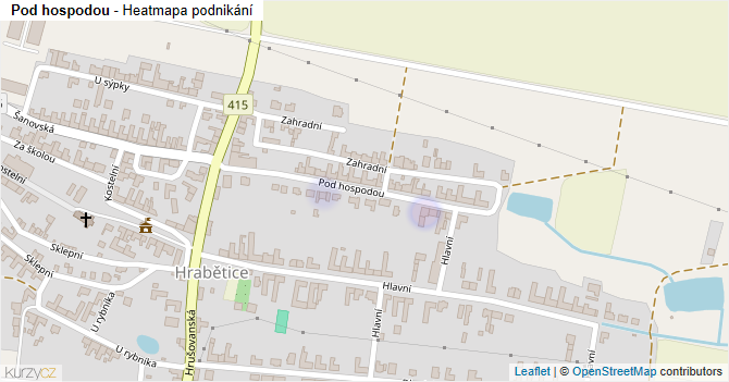 Pod hospodou - mapa podnikání