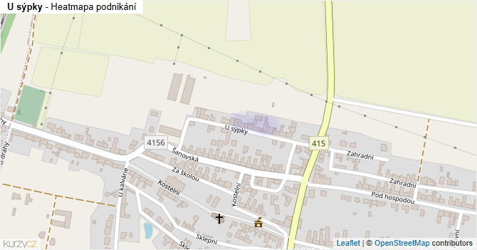 U sýpky - mapa podnikání