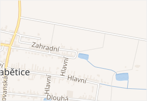 Zahradní v obci Hrabětice - mapa ulice