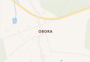Obora v obci Hracholusky - mapa části obce