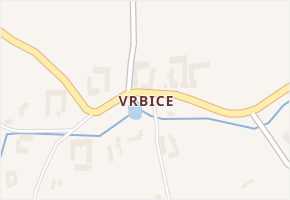 Vrbice v obci Hracholusky - mapa části obce
