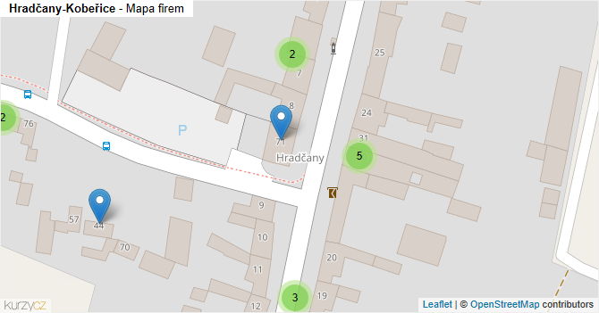Hradčany-Kobeřice - mapa firem