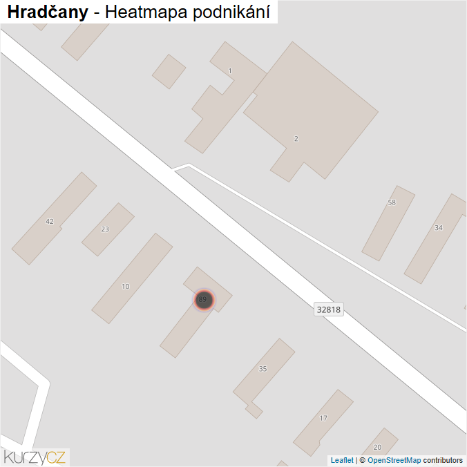 Mapa Hradčany - Firmy v obci.