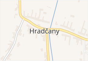 Hradčany v obci Hradčany - mapa části obce