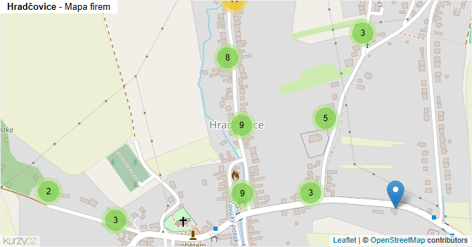Hradčovice - mapa firem