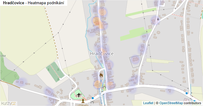 Hradčovice - mapa podnikání