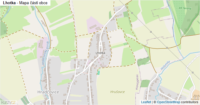 Lhotka - mapa části obce