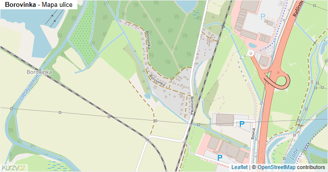 Borovinka - mapa ulice