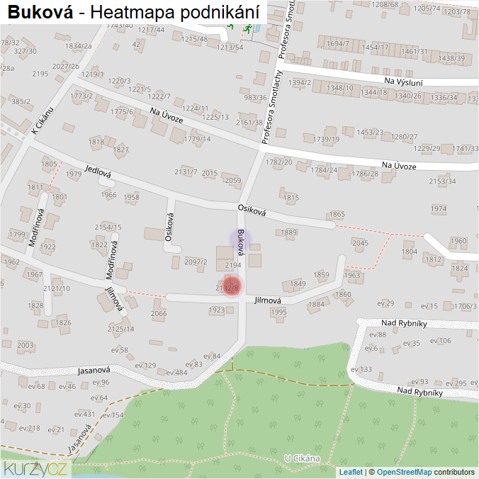 Mapa Buková - Firmy v ulici.