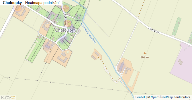Chaloupky - mapa podnikání