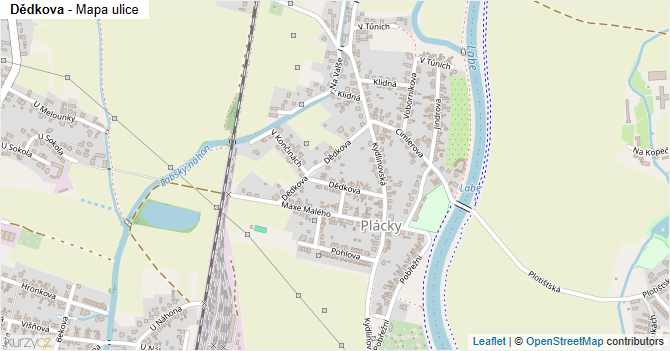 Dědkova - mapa ulice