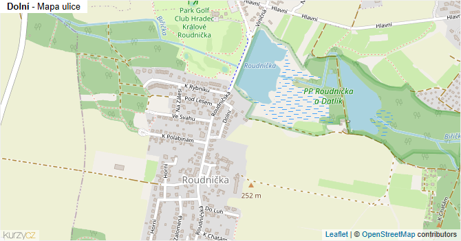 Dolní - mapa ulice