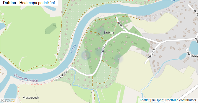 Dubina - mapa podnikání