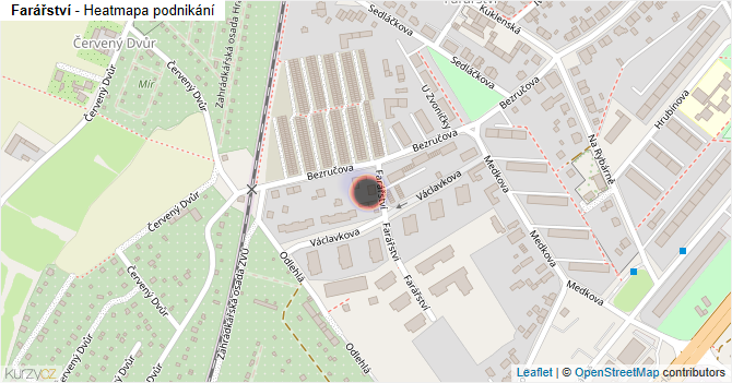 Farářství - mapa podnikání