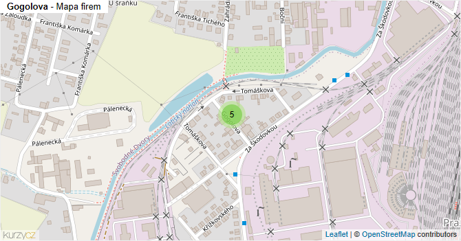 Gogolova - mapa firem