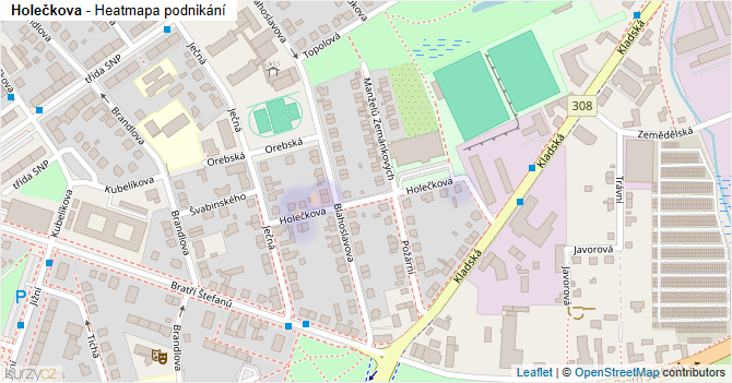 Holečkova - mapa podnikání