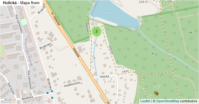 Holická - mapa firem