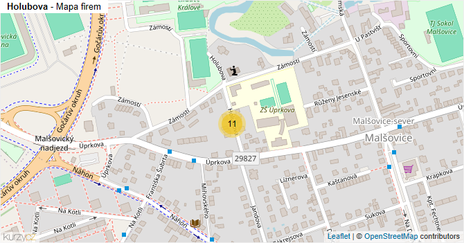 Holubova - mapa firem