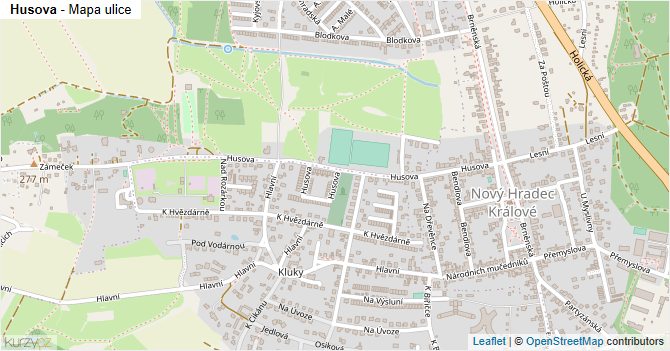 Husova - mapa ulice