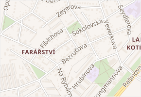 Hybešova v obci Hradec Králové - mapa ulice