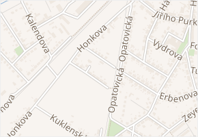 Janáčkova v obci Hradec Králové - mapa ulice