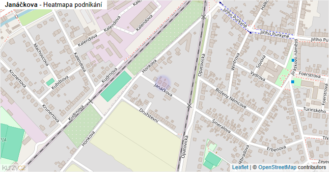 Janáčkova - mapa podnikání