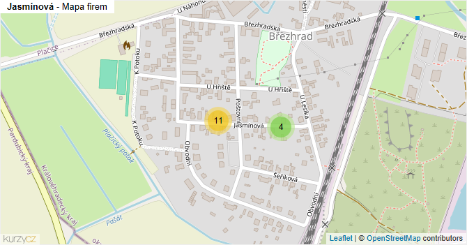 Jasmínová - mapa firem