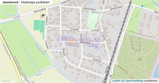 Jasmínová - mapa podnikání