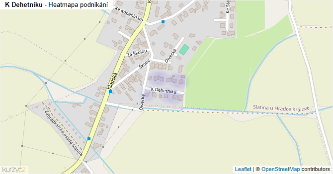 K Dehetníku - mapa podnikání