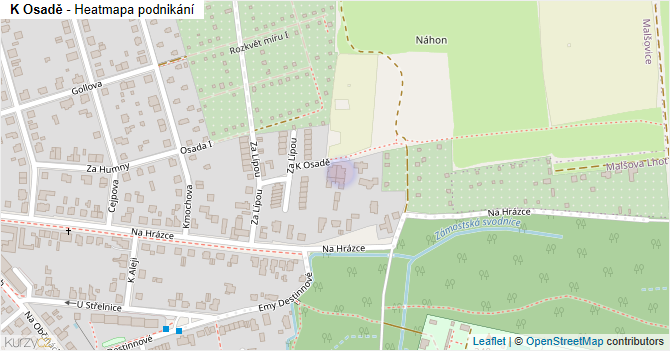 K Osadě - mapa podnikání