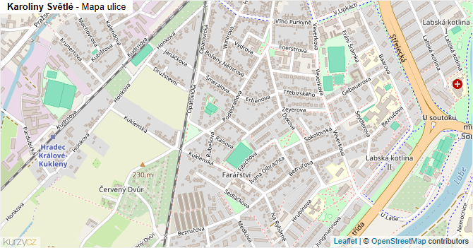 Karoliny Světlé - mapa ulice