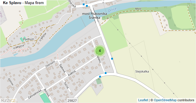 Ke Splavu - mapa firem