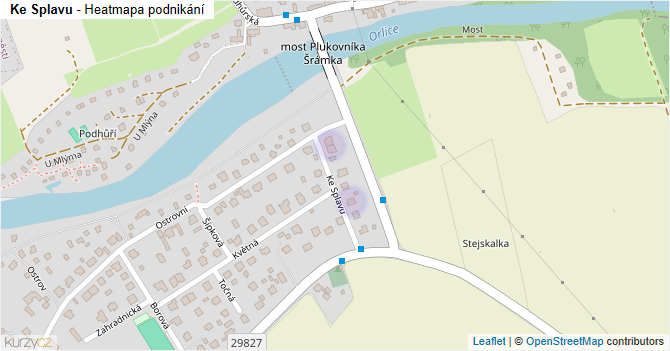 Ke Splavu - mapa podnikání