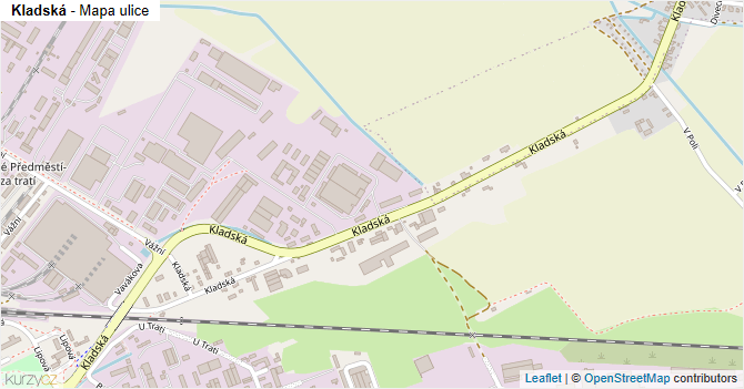 Kladská - mapa ulice
