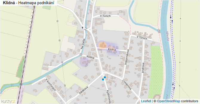 Klidná - mapa podnikání