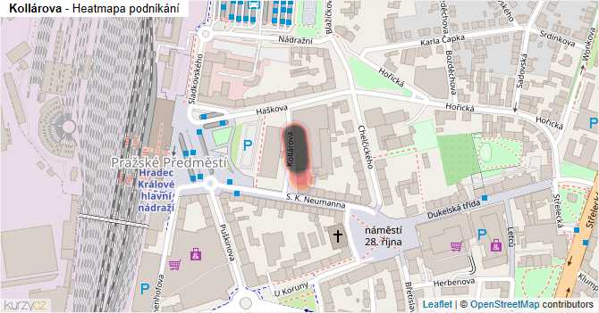 Kollárova - mapa podnikání