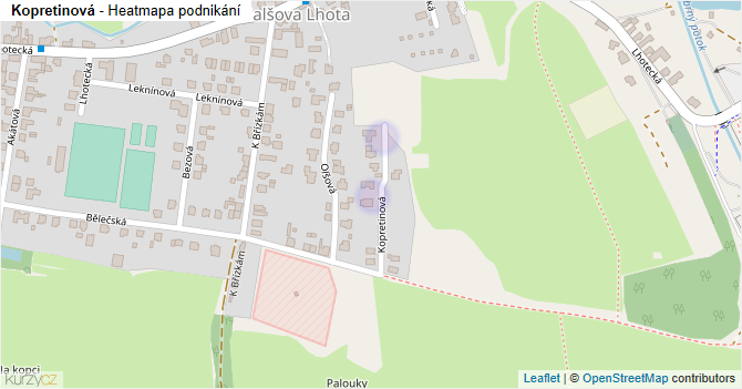 Kopretinová - mapa podnikání