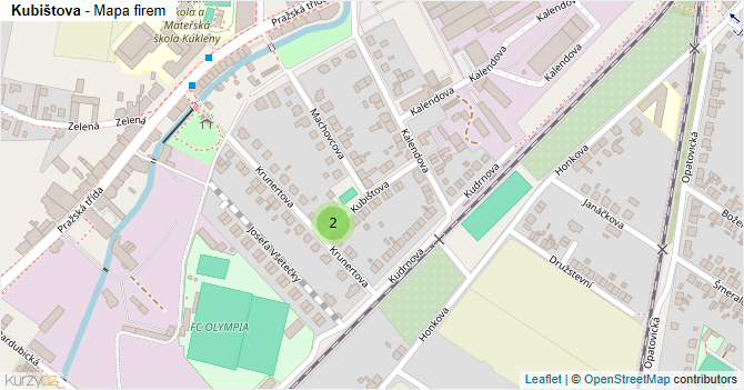 Kubištova - mapa firem