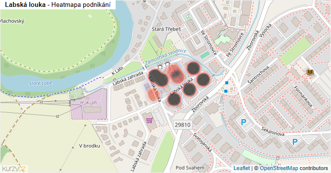 Labská louka - mapa podnikání