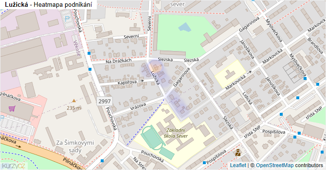 Lužická - mapa podnikání
