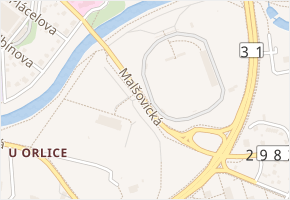 Malšovická v obci Hradec Králové - mapa ulice